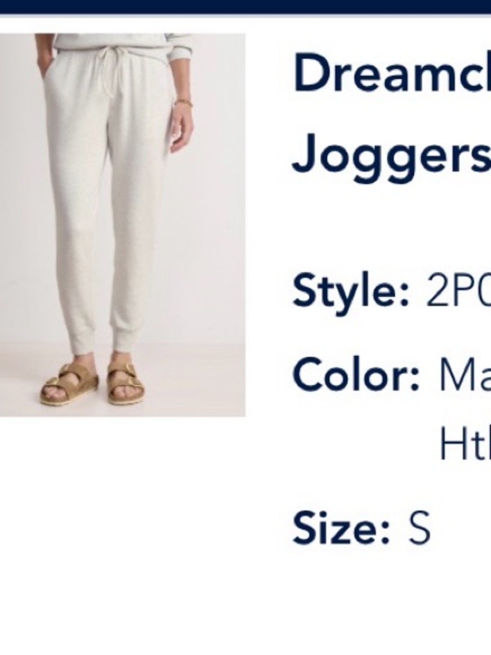 Vineyard Vines Dream Jogger Marshmallow Heather - Women